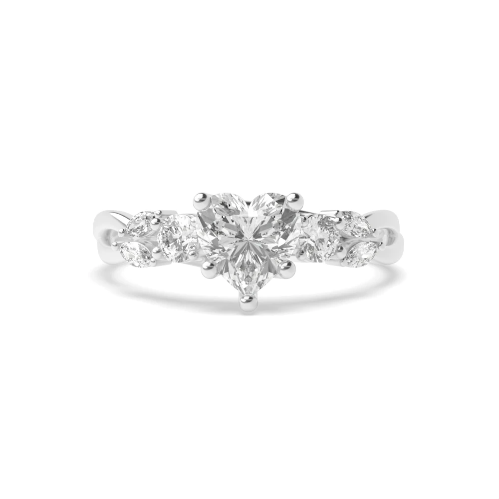 Low Set Trellis crossover Unique Engagement Rings