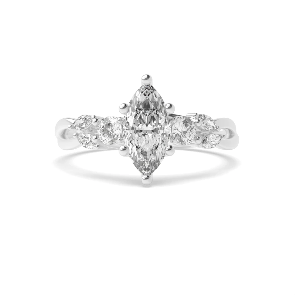 Low Set Trellis crossover Unique Engagement Rings