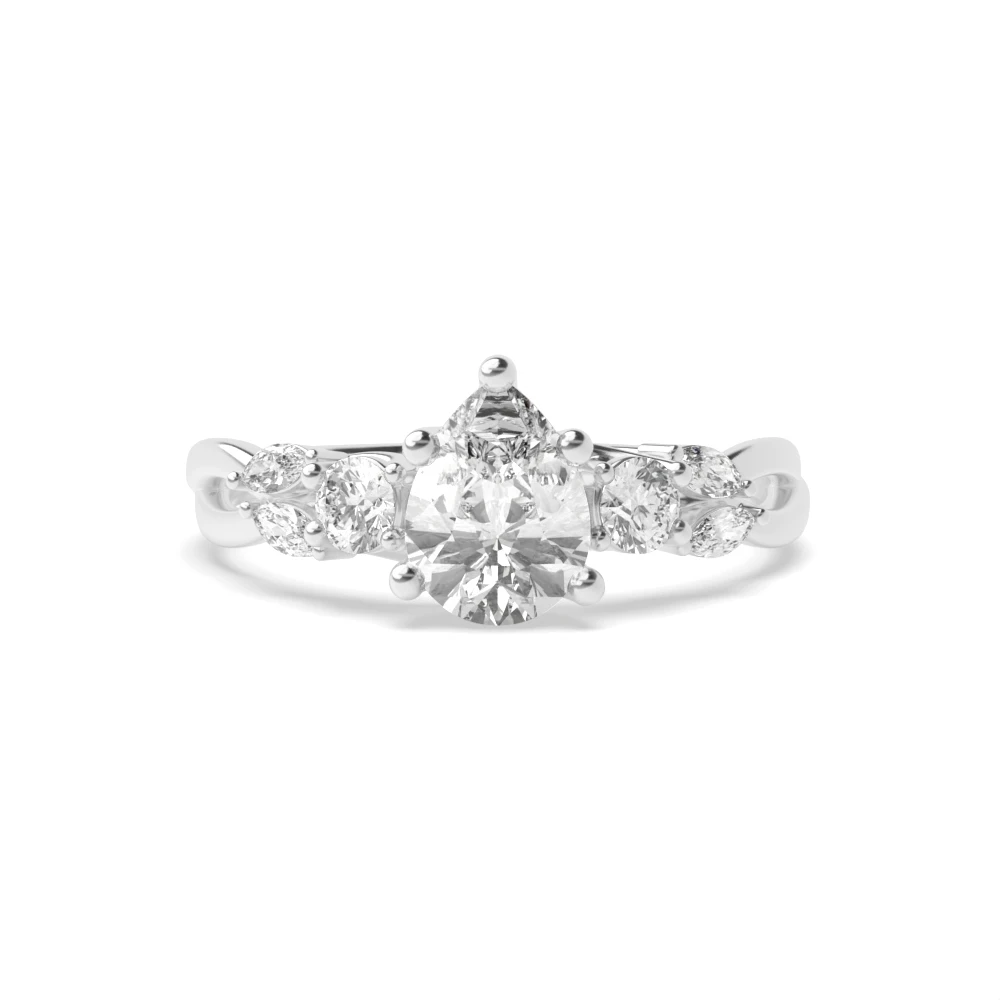 Low Set Trellis crossover Unique Engagement Rings