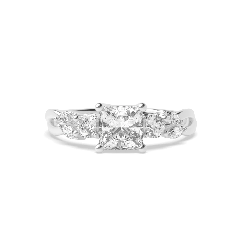 Low Set Trellis crossover Unique Engagement Rings