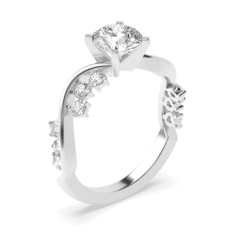 Low Set Designer curved Unique Eternity Wedding Rings & Bands