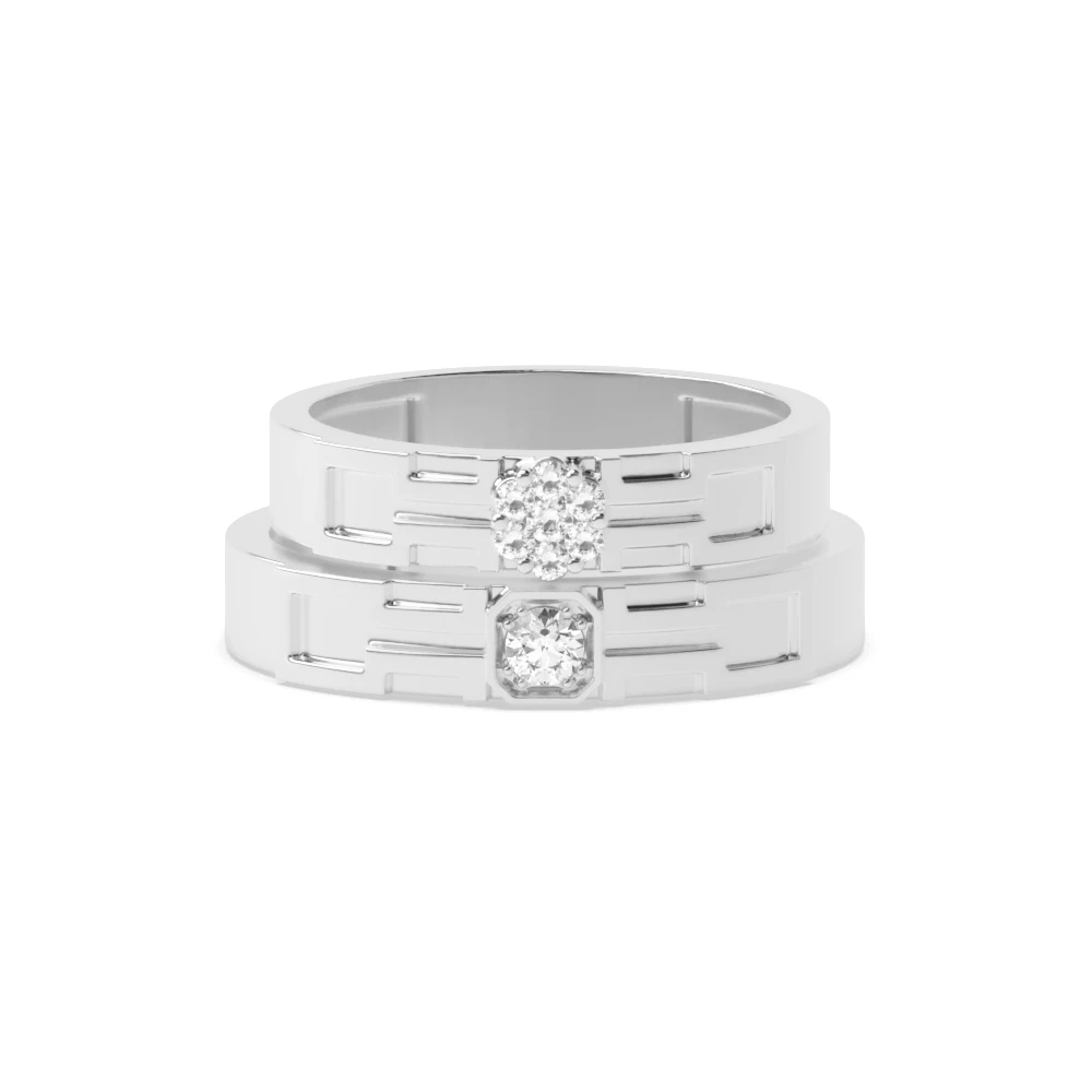 Pave Setting Mystical Couples Engagement Rings
