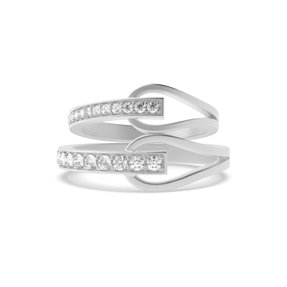 Pave Setting Unique couple band Couples Engagement Rings