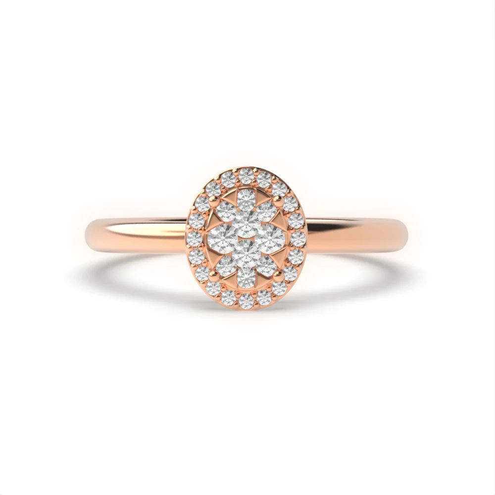 4 Prong Rose Gold Dazzling Engagement Rings