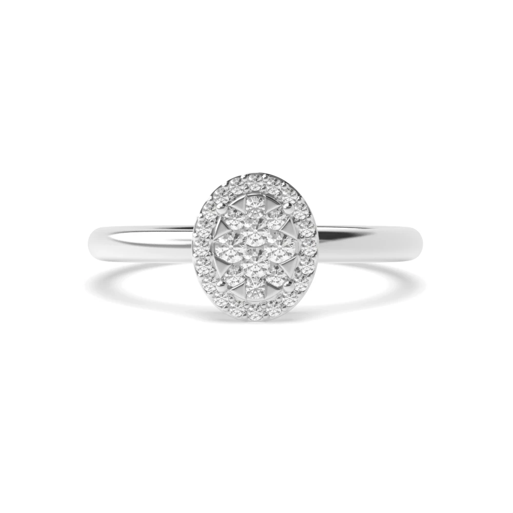 4 Prong White Gold Dazzling Engagement Rings