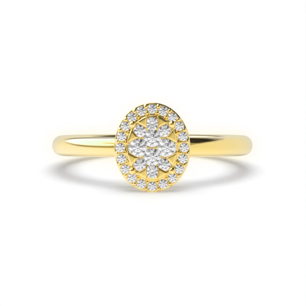 4 Prong Yellow Gold Dazzling Engagement Rings