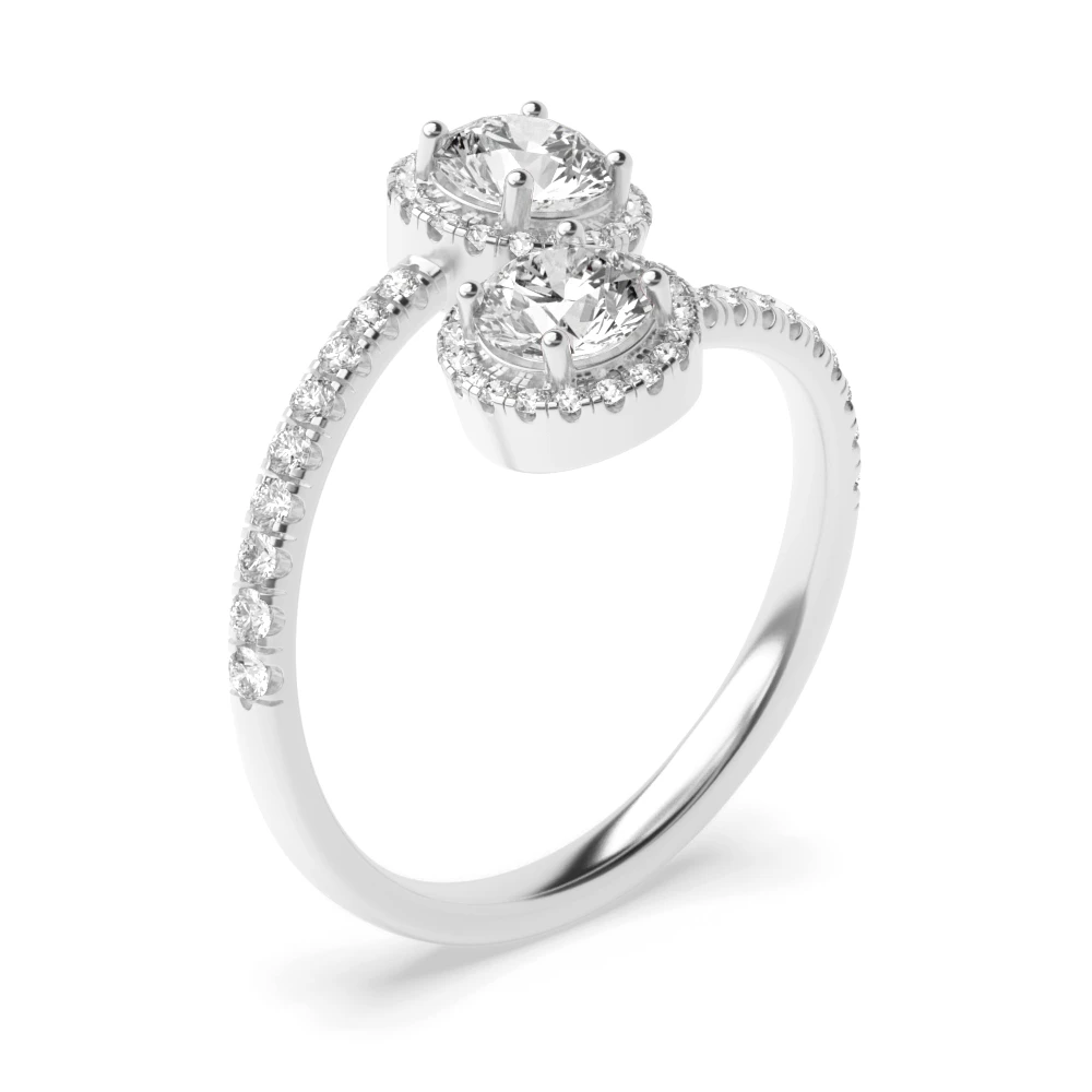 4 Prong Double halo dream Diamond Rings