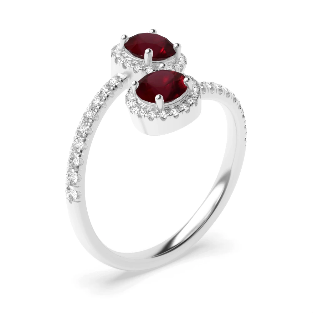 4 Prong Double halo dream Diamond Rings