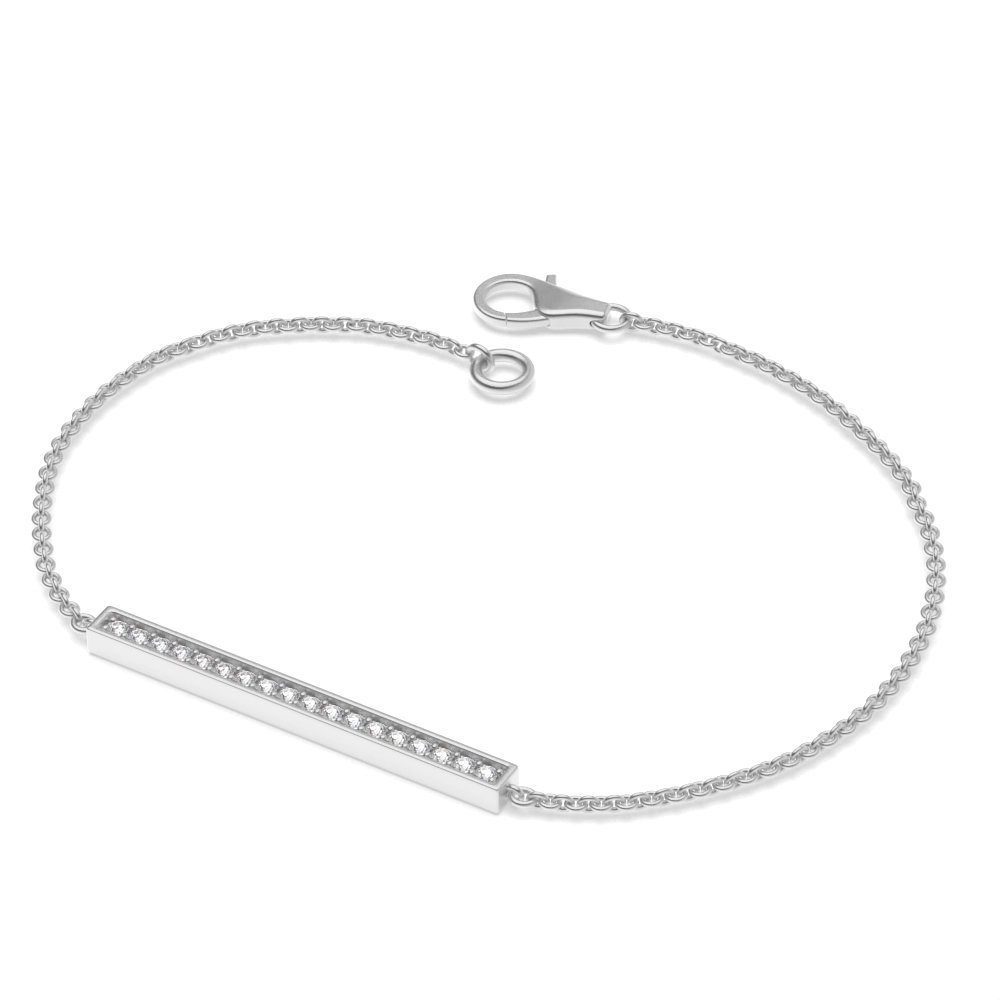Line Bar Diamond Bracelets