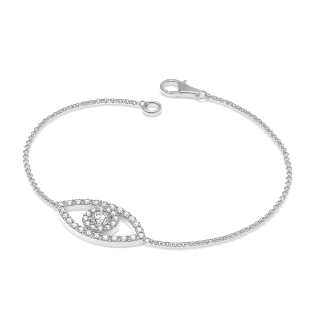 Halo Devil Eye Link Diamond Bracelets