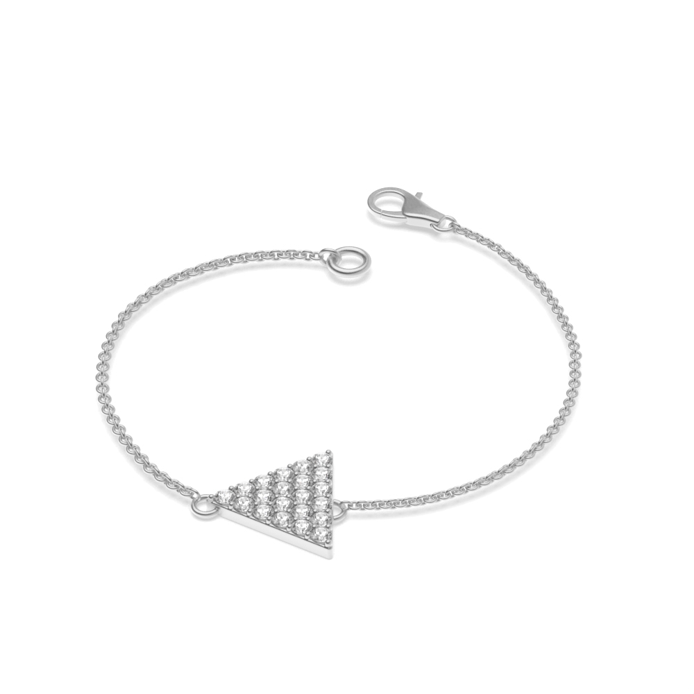 Triangle Disc Chain Diamond Bracelets