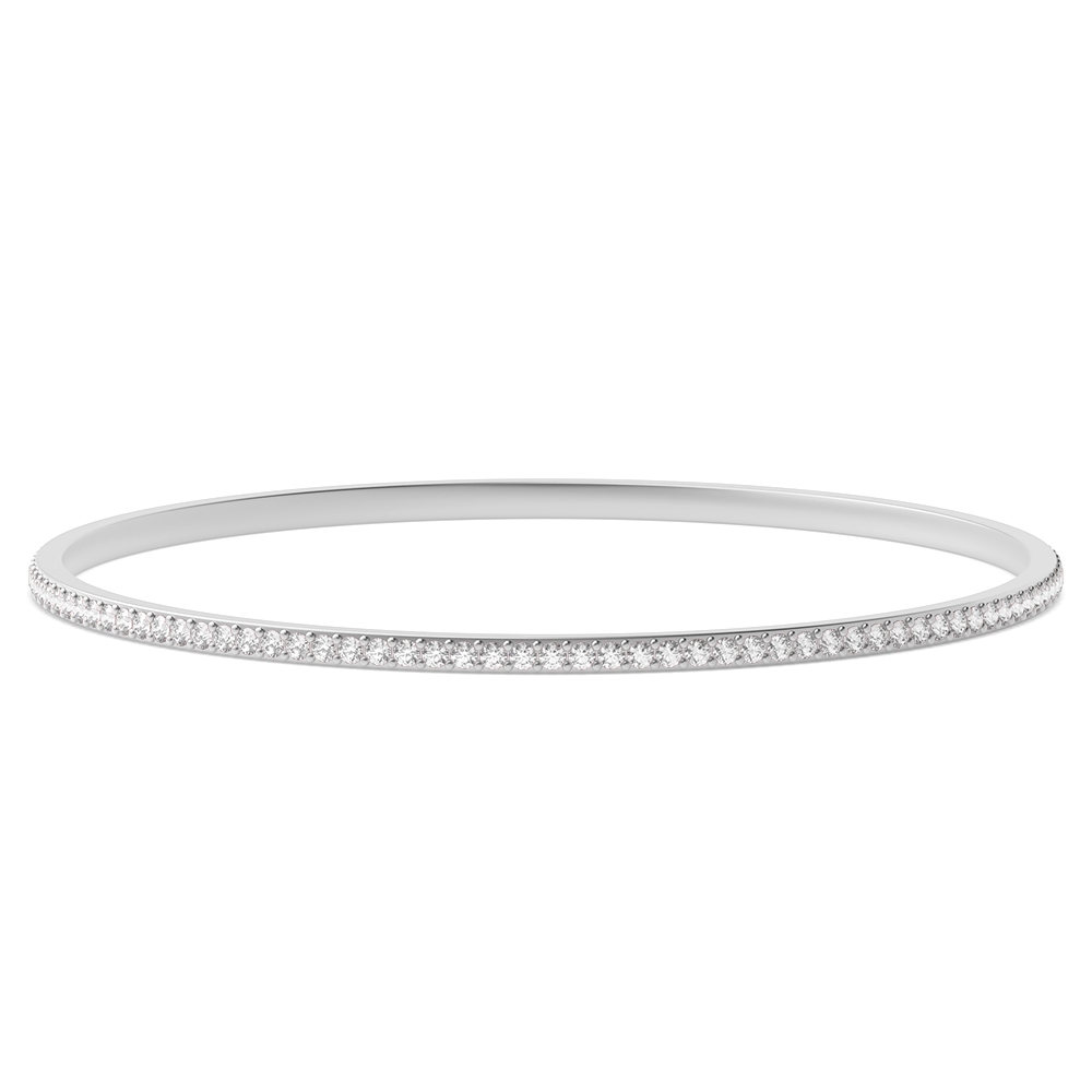 4 Prong Setting Round Diamond Bangle