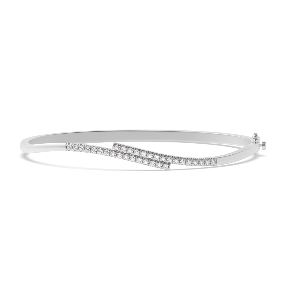 4 Prong Setting Round Diamond Bangle