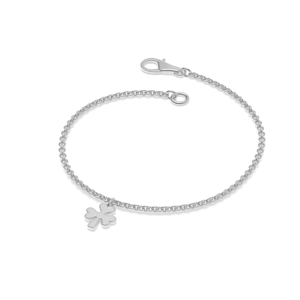 Nature inspired plain metal leave shape charm bracelets