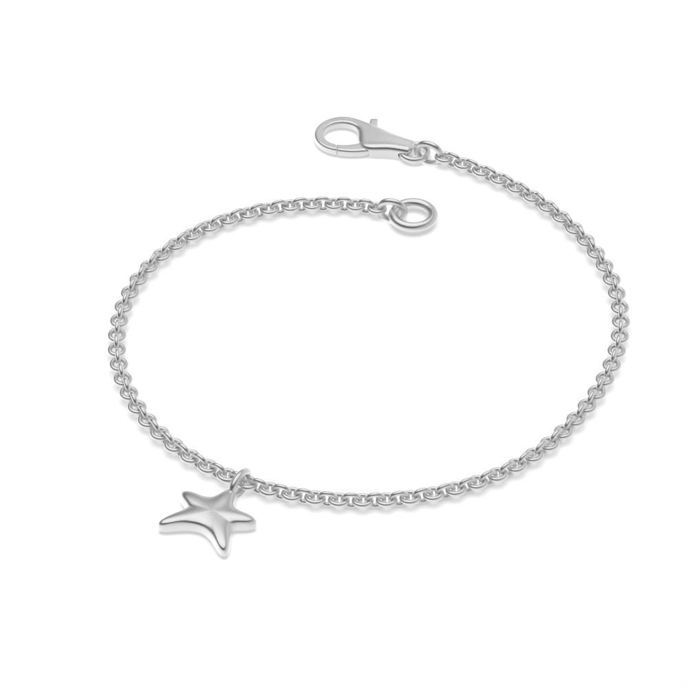 plain metal star shape charm bracelets