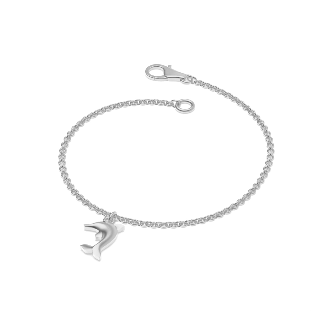 plain metal dolphin fish shape charm bracelets