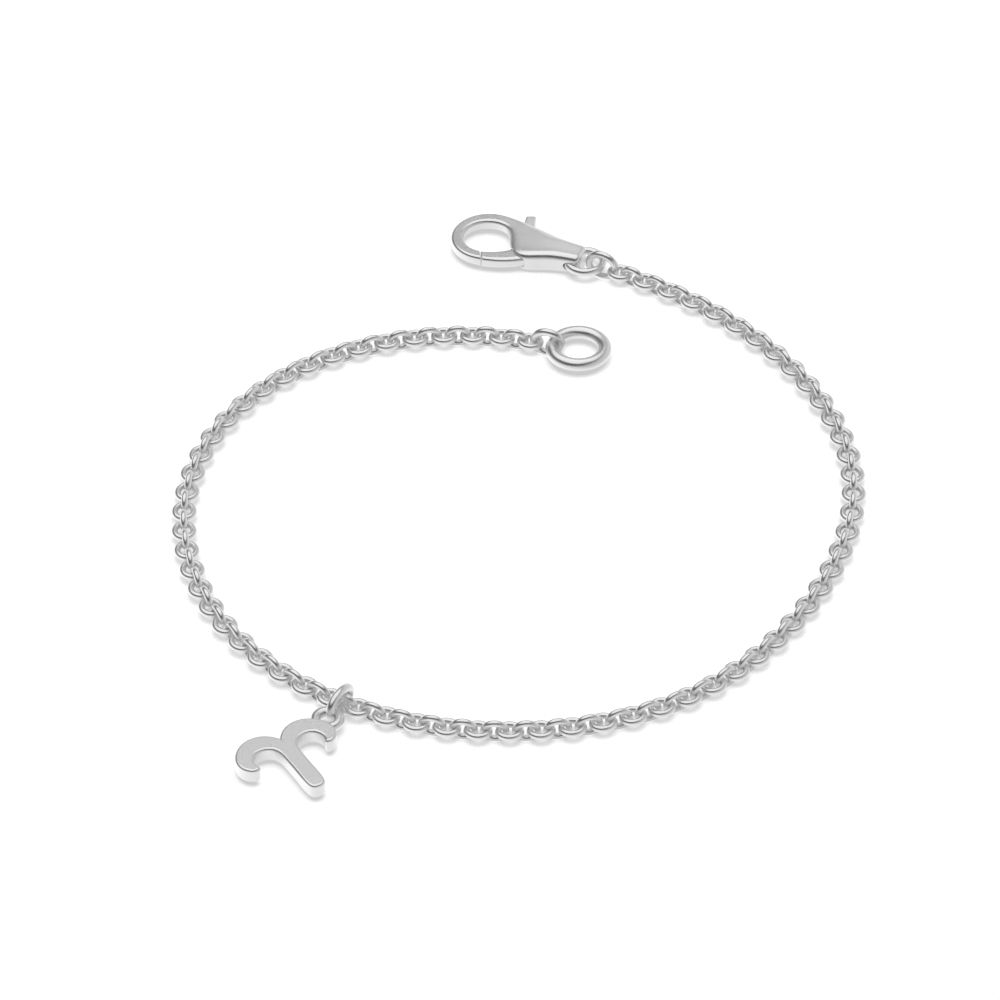 plain metal aries zodiack sign charm bracelets
