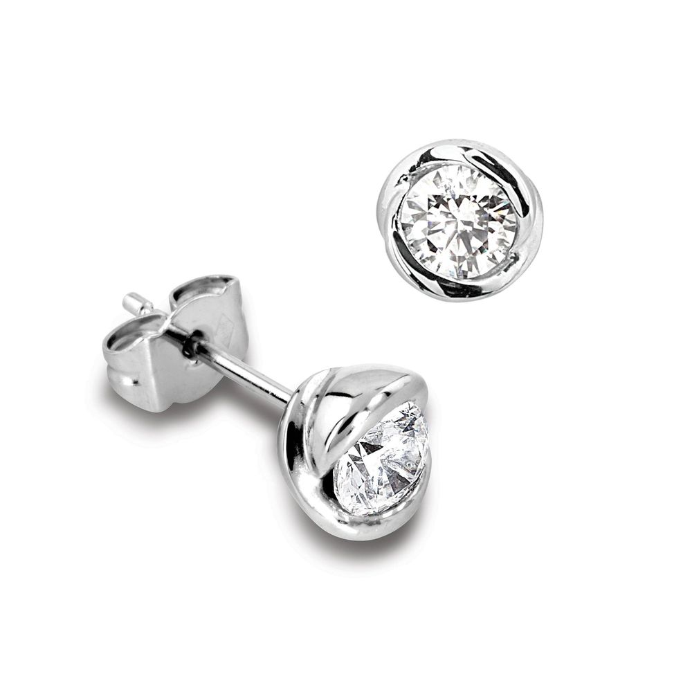 Tiny Diamond Gold Stud Earring for Mens in White, Yellow and Rose Gold