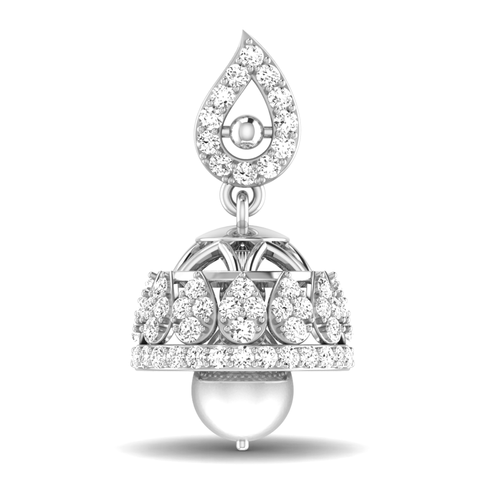White Gold Jhumka