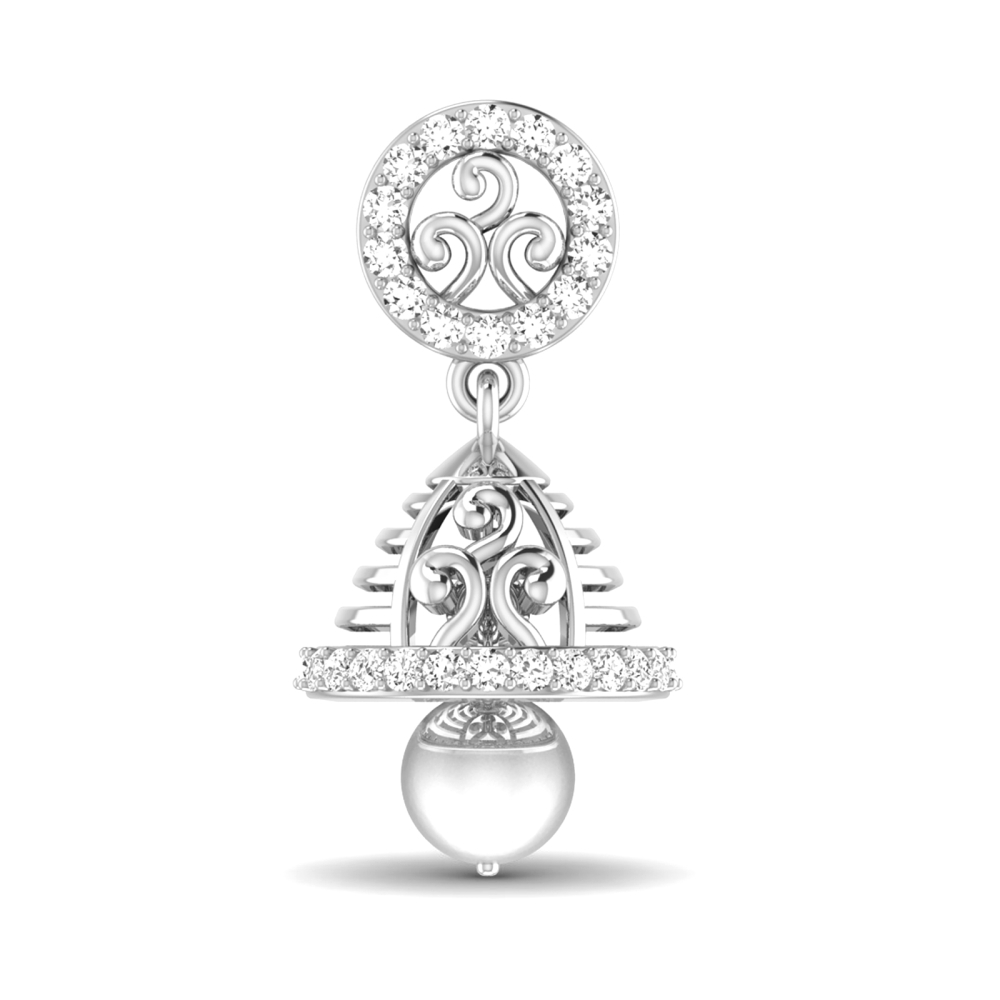 White Gold Jhumka