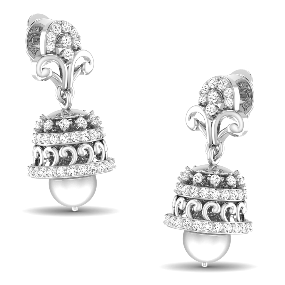 White Gold Jhumka