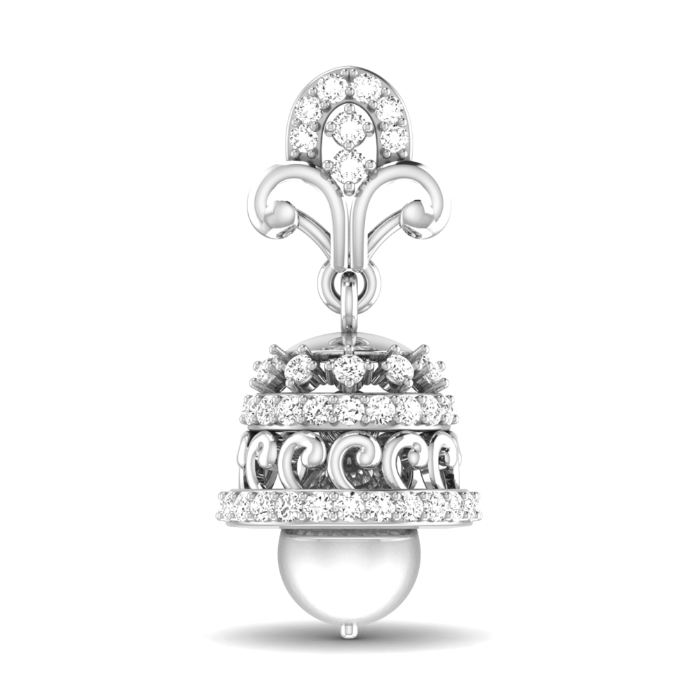 White Gold Jhumka