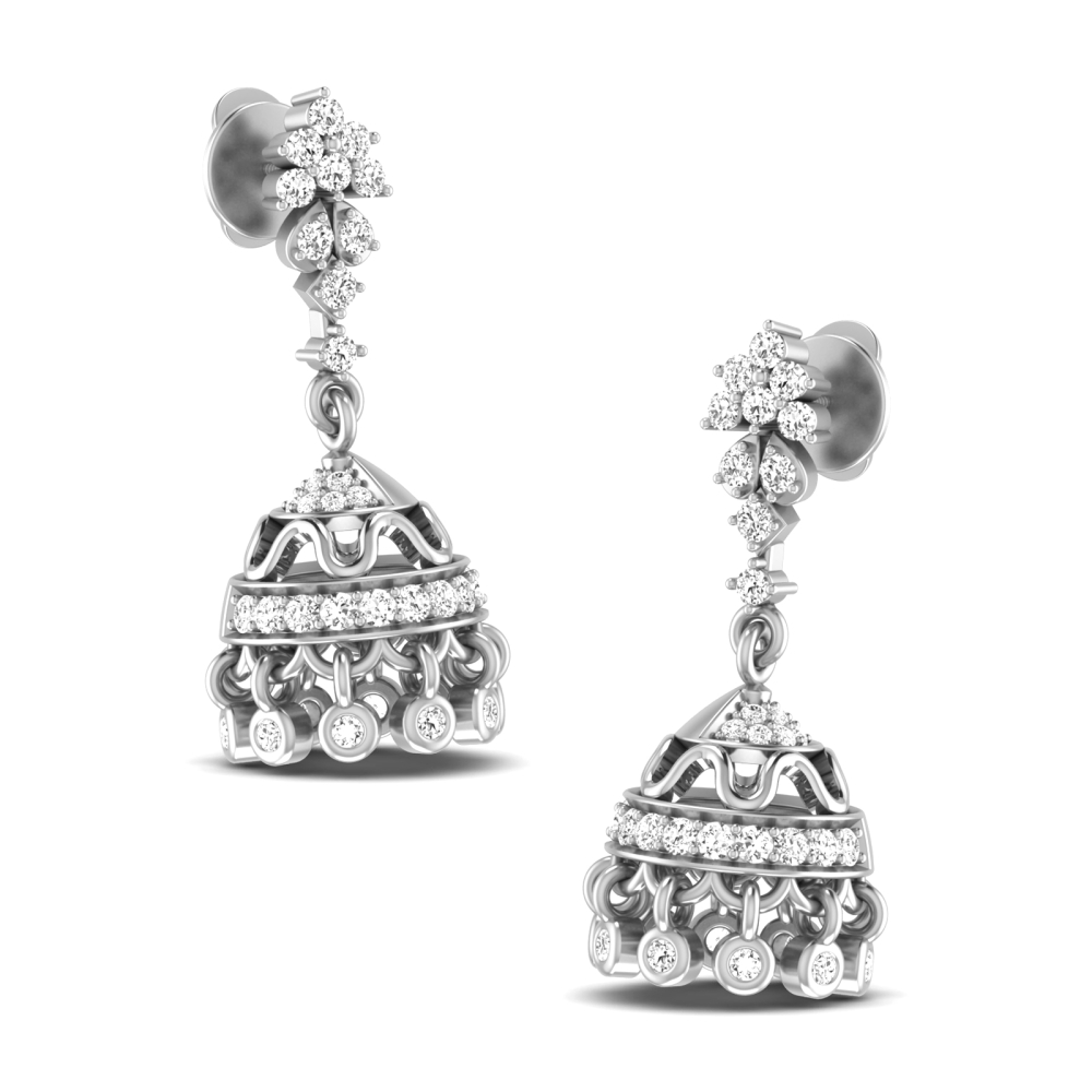 White Gold Jhumka
