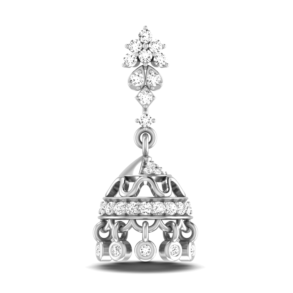 White Gold Jhumka