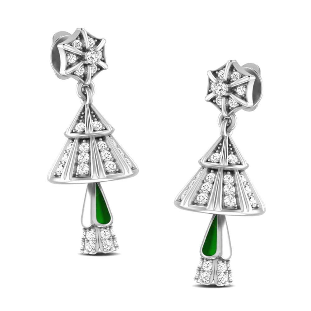 White Gold Jhumka