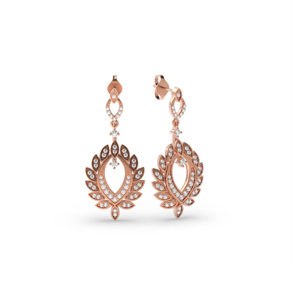 Round Rose Gold Naturally Mined Diamond