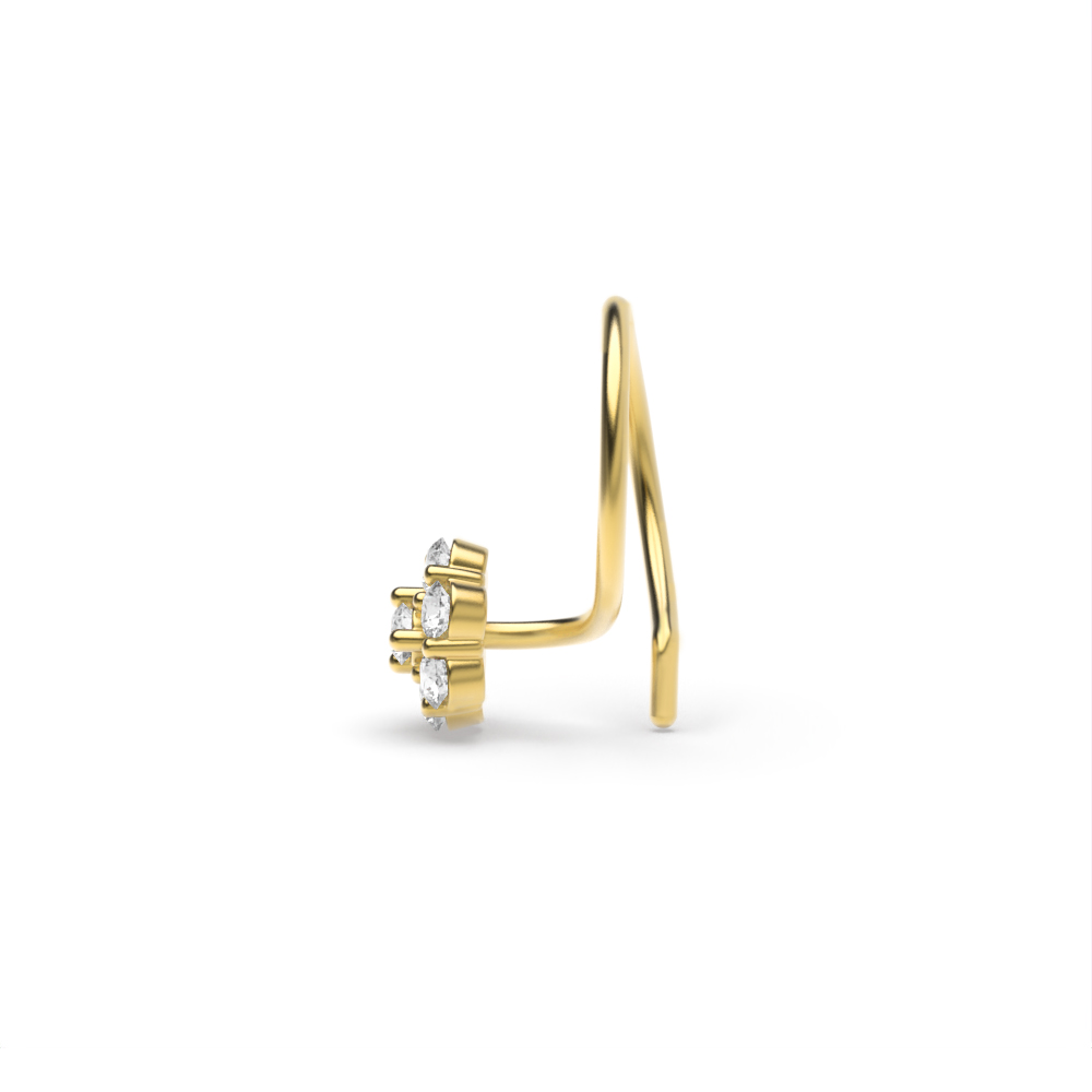 Yellow Gold Nose Pin