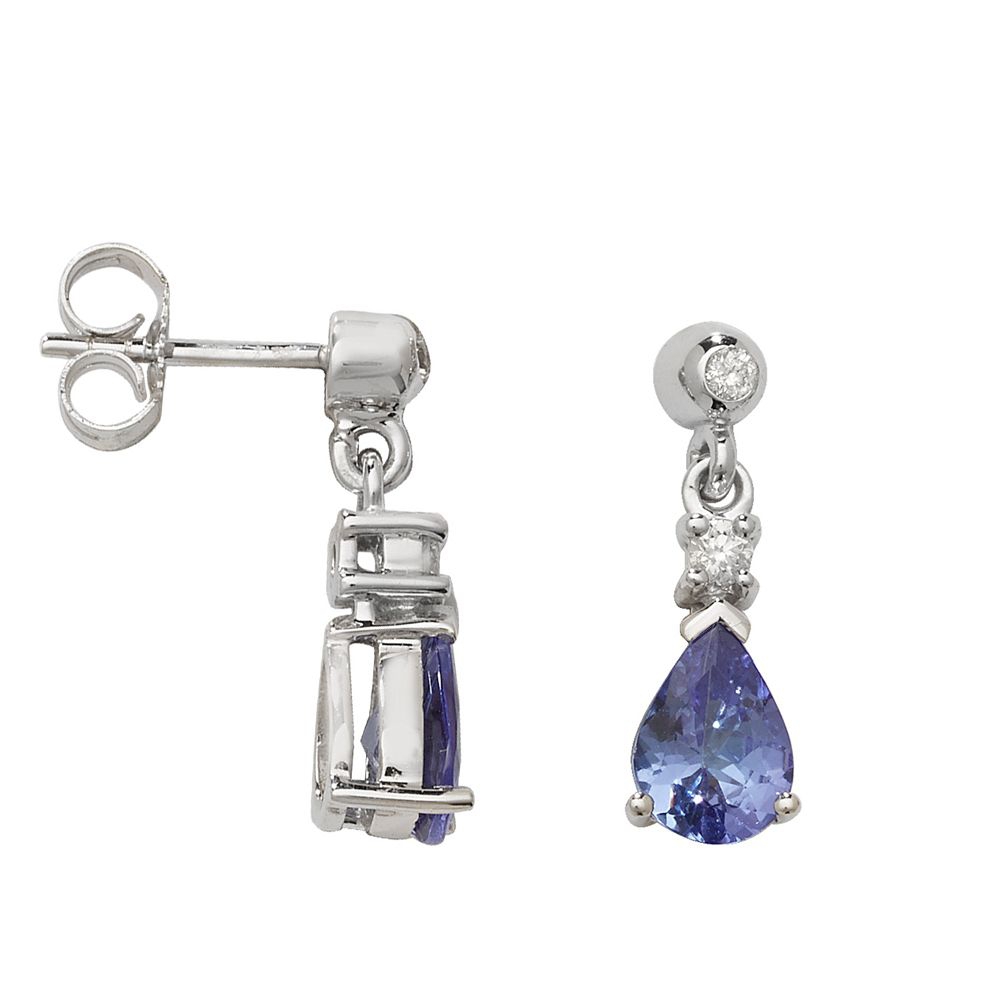 Pear Shape Tear Drop 7 X 5mm Tanzanite Gemstone Earrings