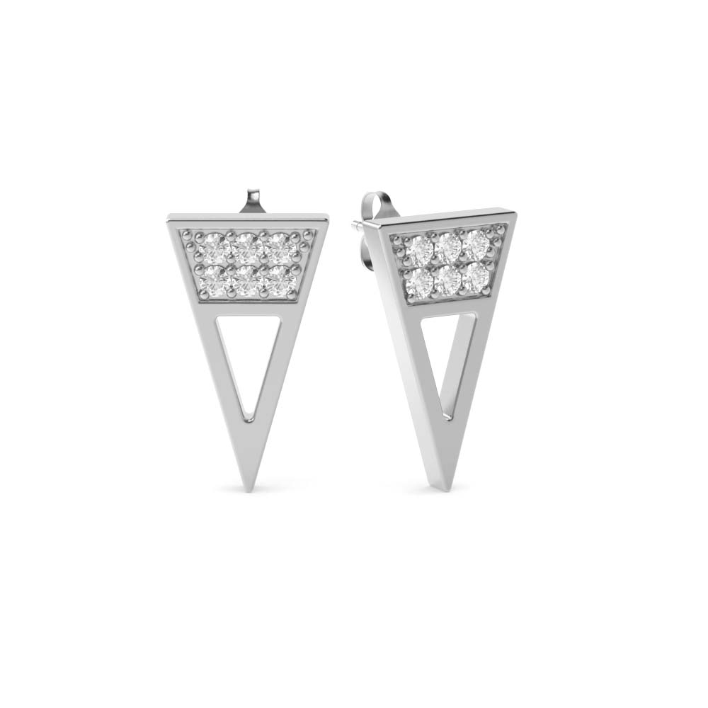 Delicate &amp; Elegant Pave Setting Diamond Designer Earrings (12.00mm X 6.80mm)