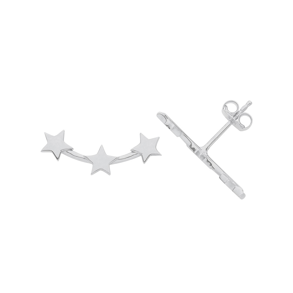 three star stud earring