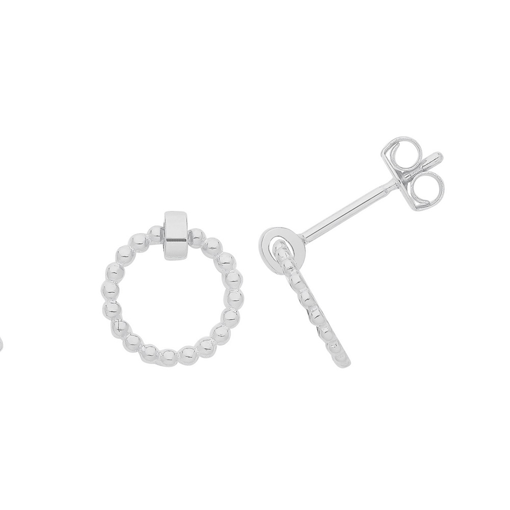 plain metal multiple small ball shape stud earring
