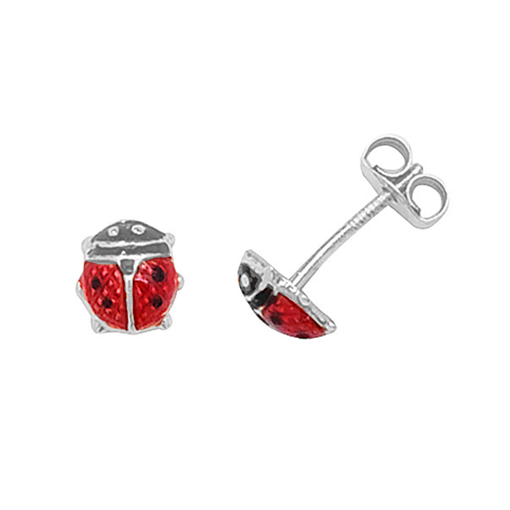 lady bug stud earring