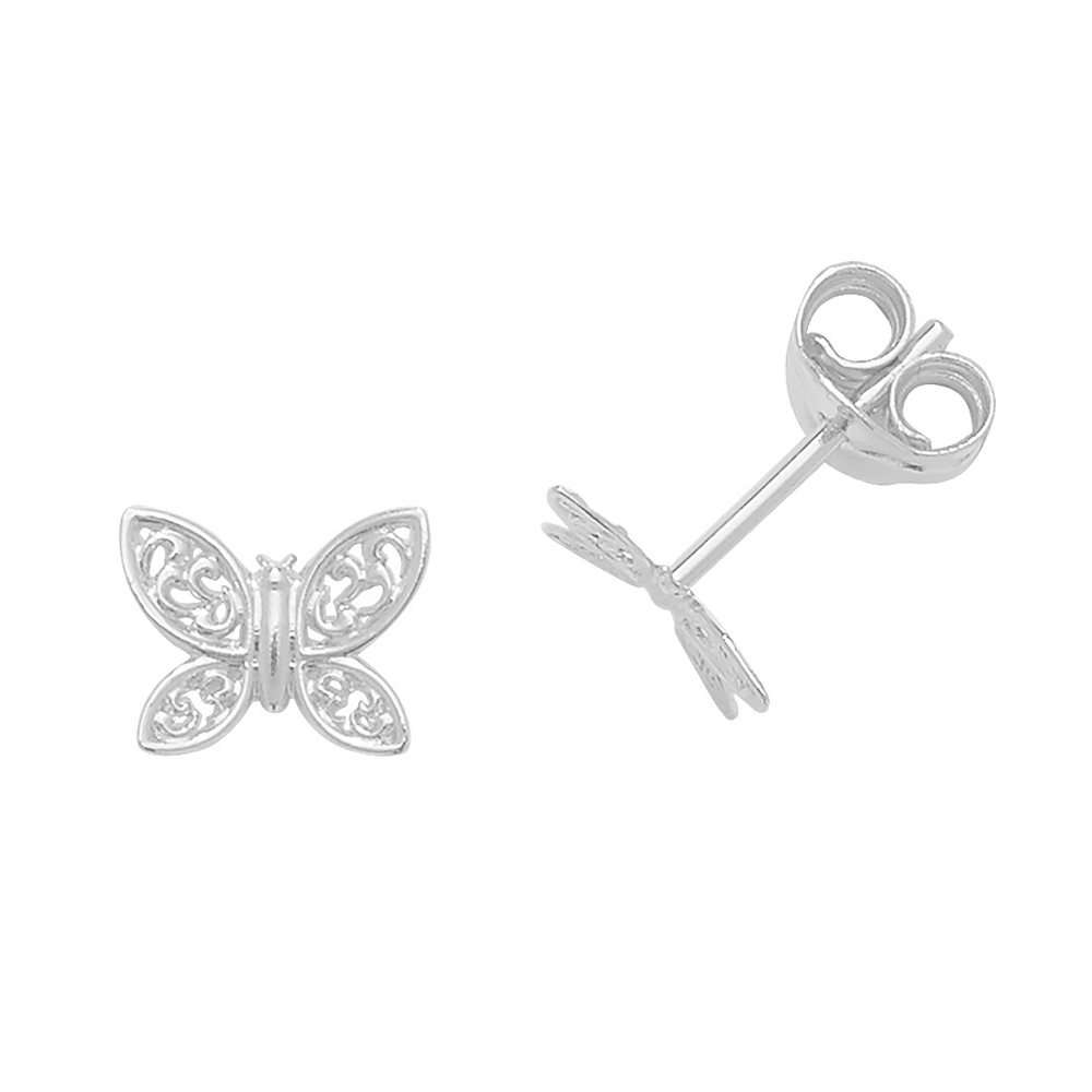 butterfly stud earring