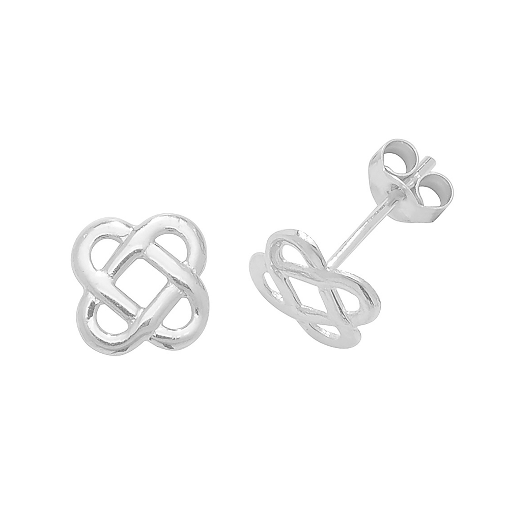 plain metal celtic knot earring