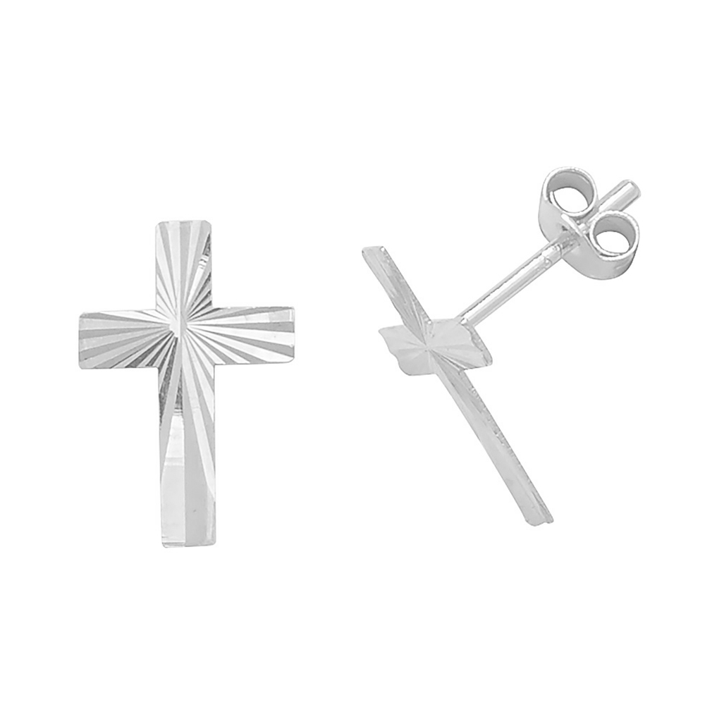 plain metal cross style earring