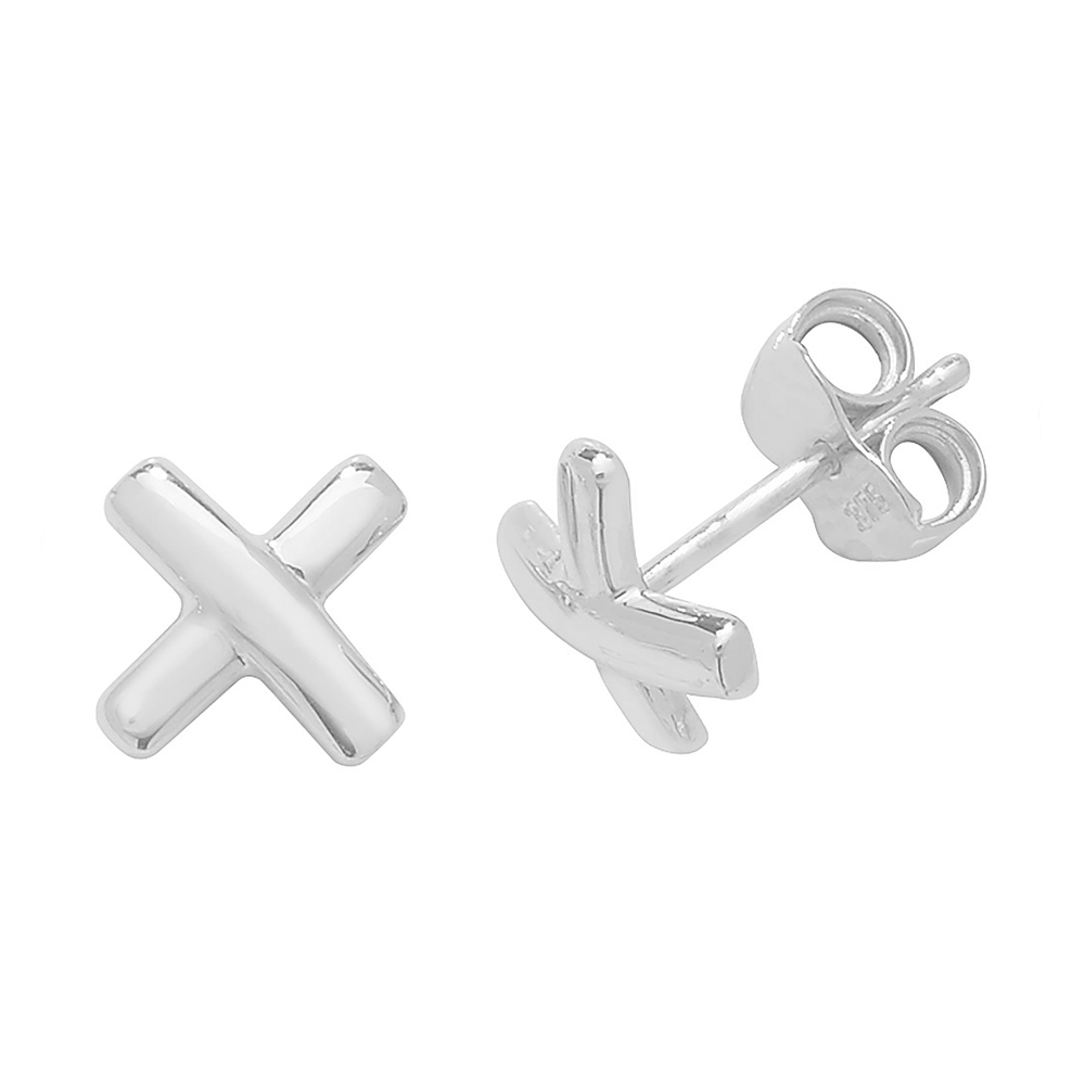 plus style plain metal stud earring