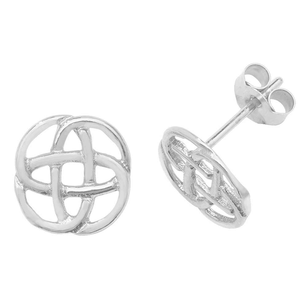 plain metal celtic design stud earring