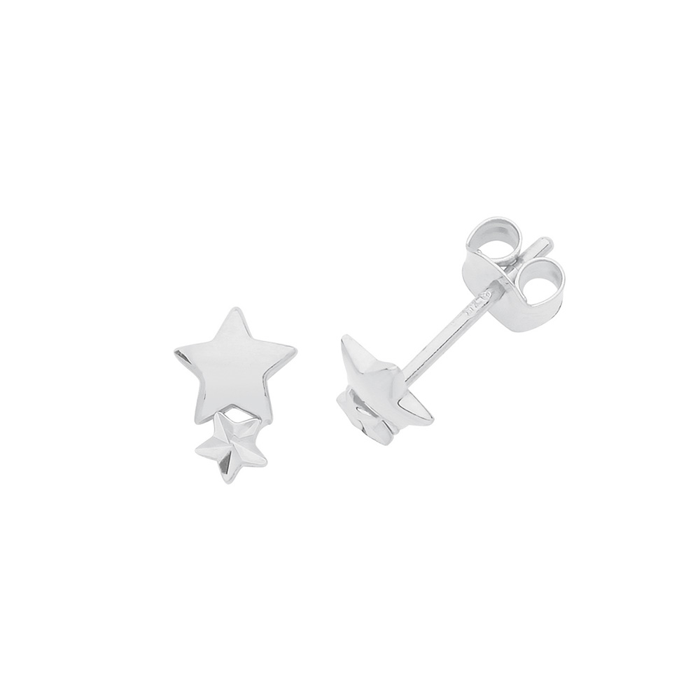 double star stud earring