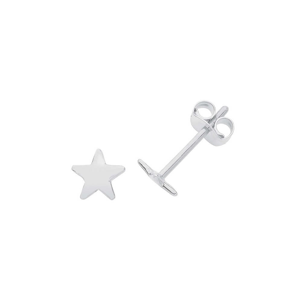 plain metal star stud earring
