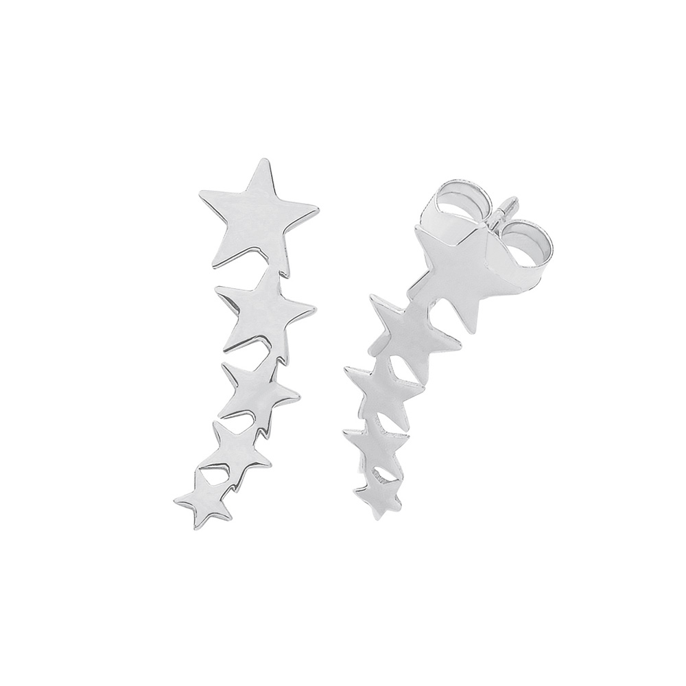 hanging five star stud earring