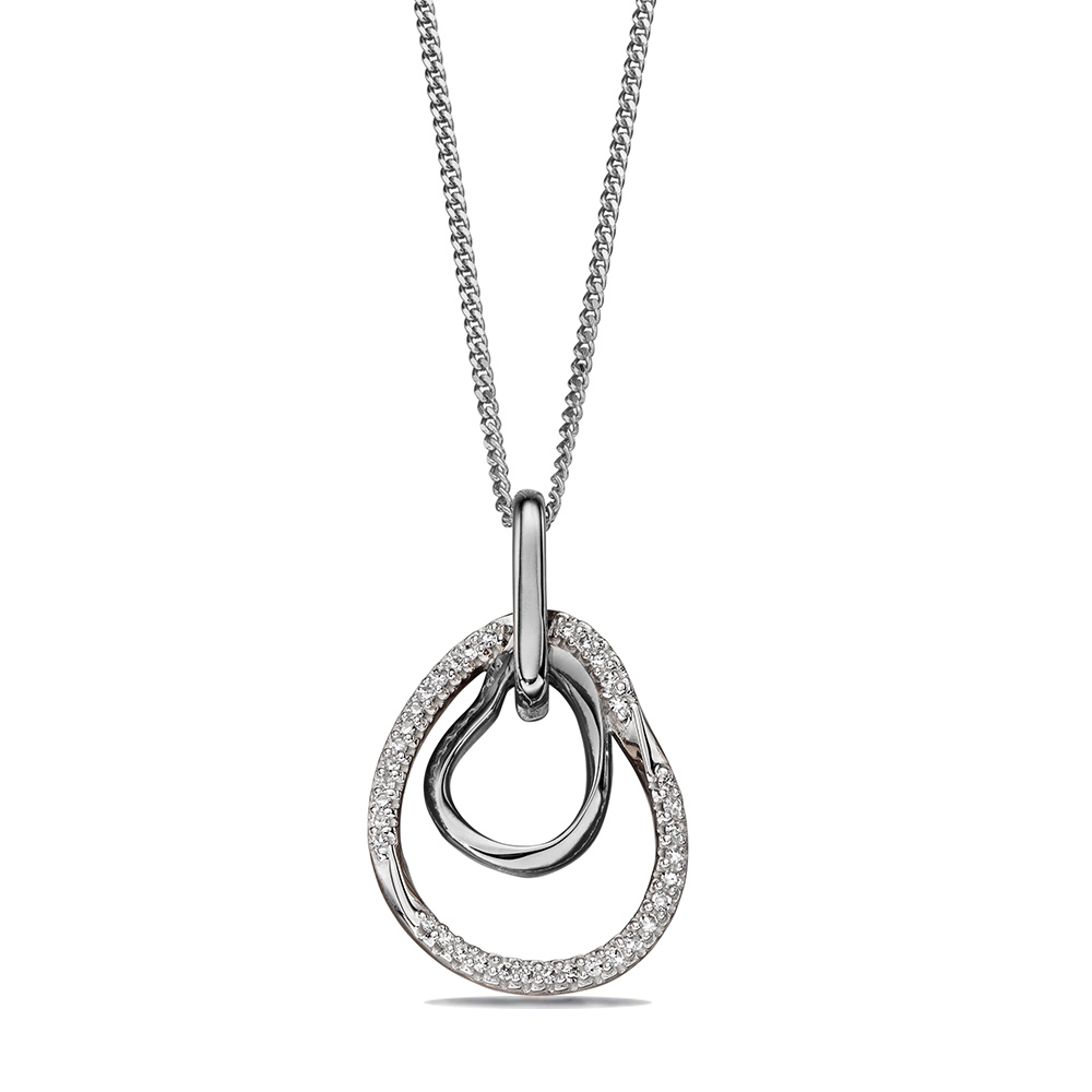 Open Organic Diamond Shape Pendant (20mm X 12mm)