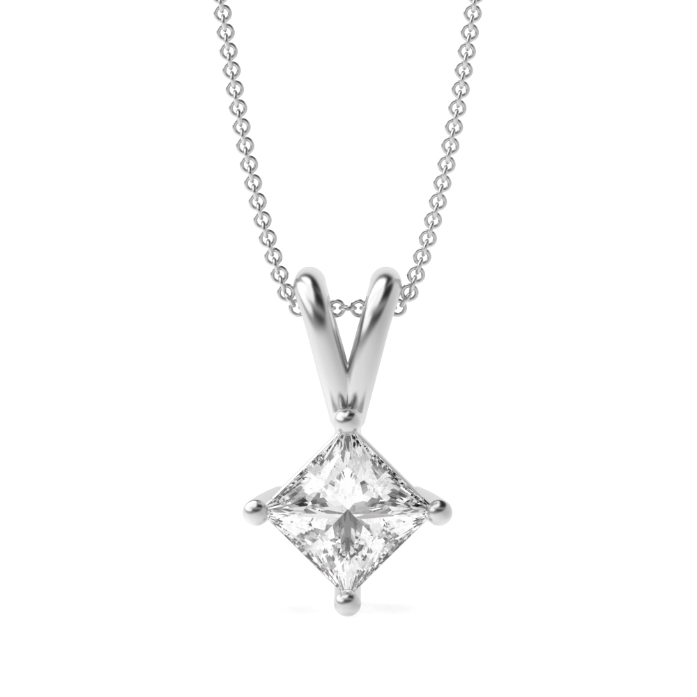 Buy Diamond Necklace Princess Cut Diamond Pendant - Abelini