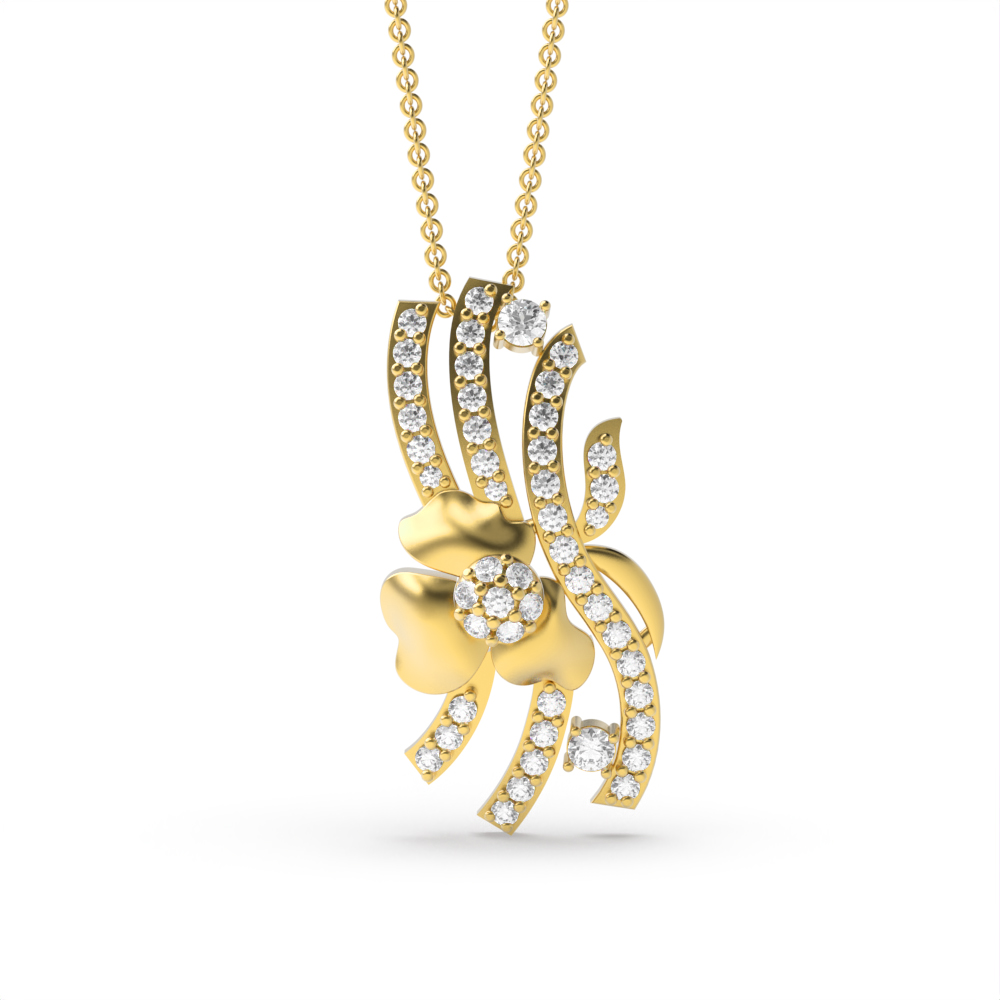 Round Naturally Mined Diamond designer-pendants