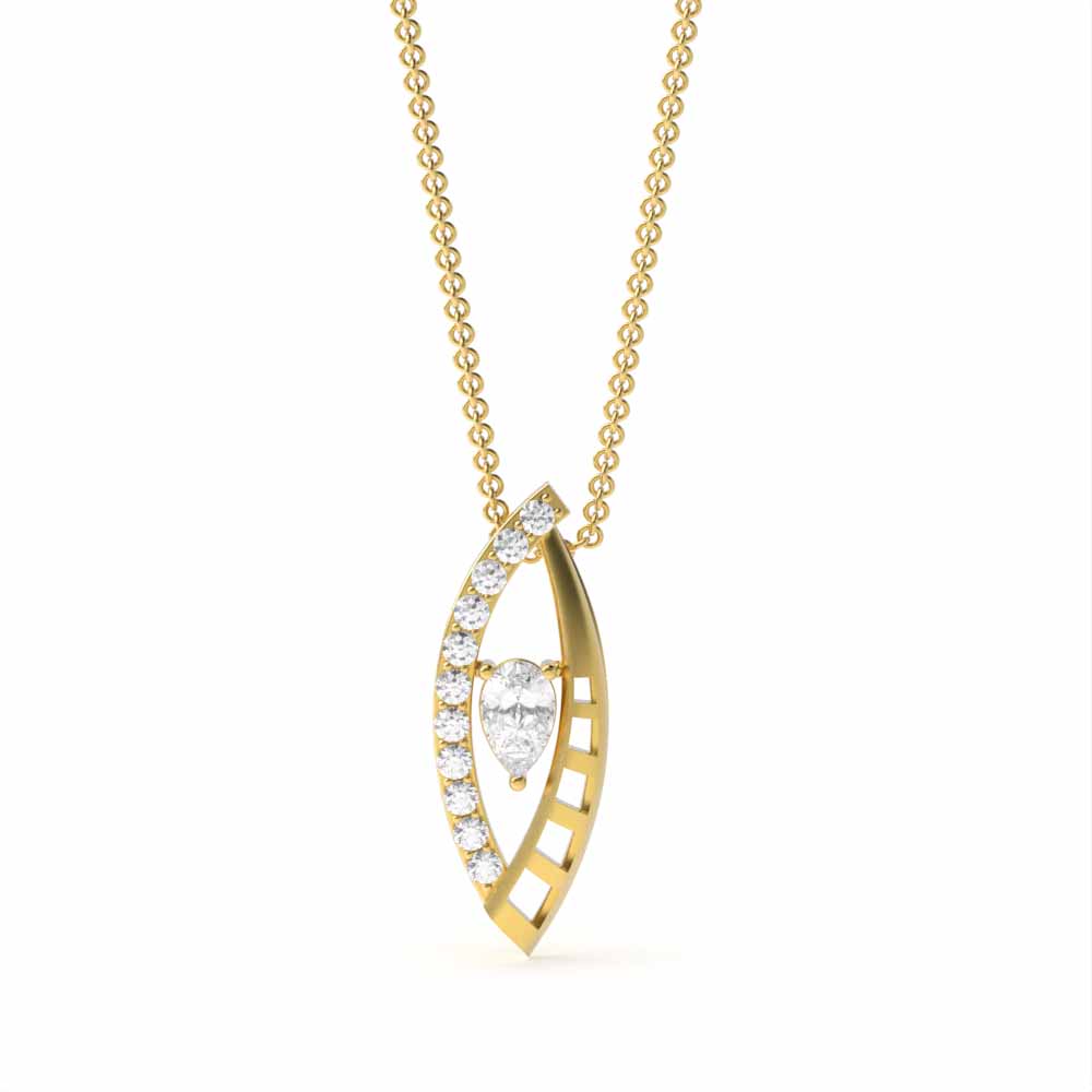Prong Pear Naturally Mined Diamond designer-pendants