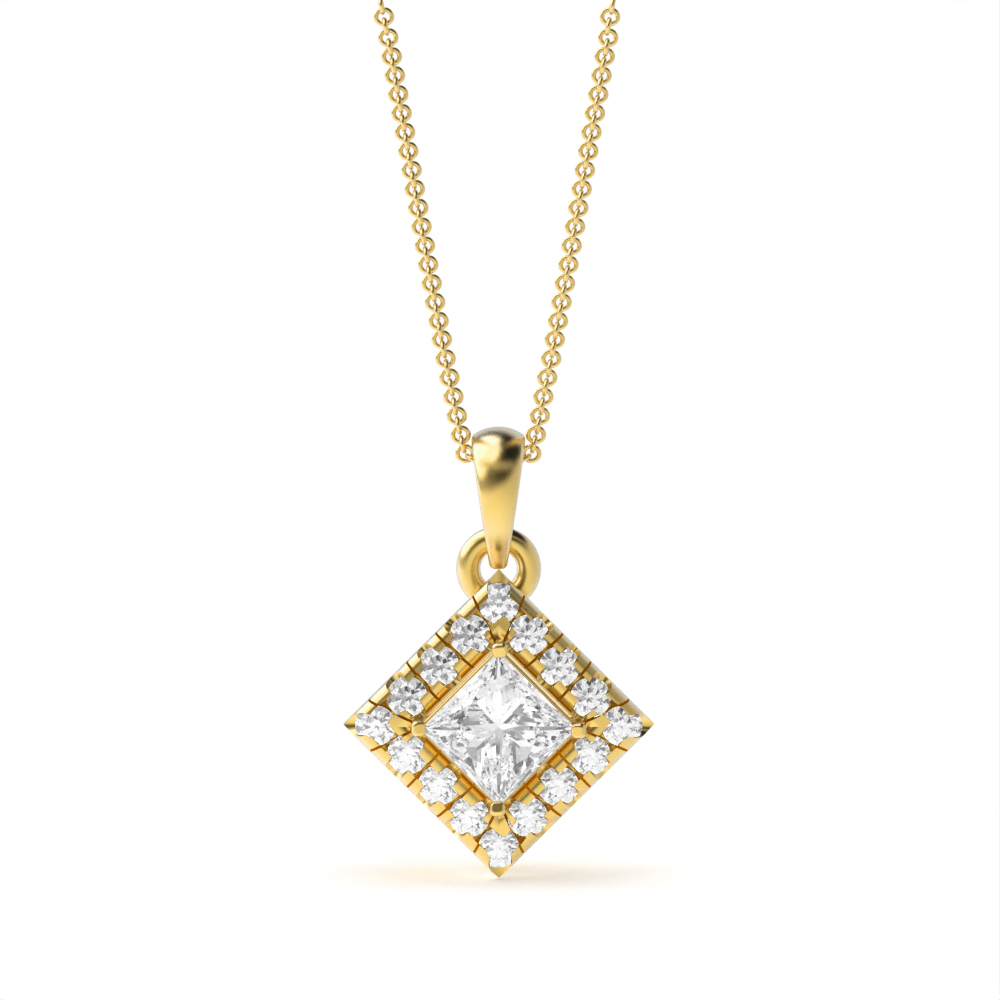 Princess Naturally Mined Diamond Casual Pendant