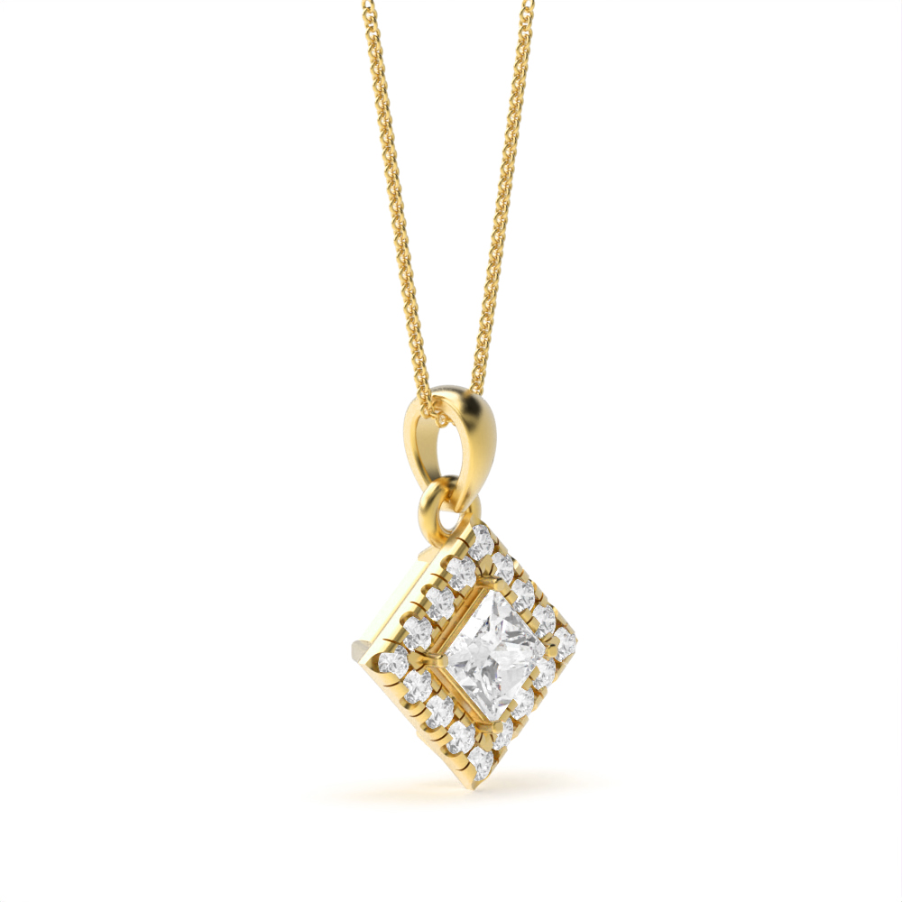 Princess Naturally Mined Diamond Casual Pendant